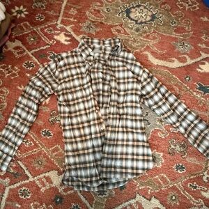 Canali Checkered Shirt in Gray and Pink